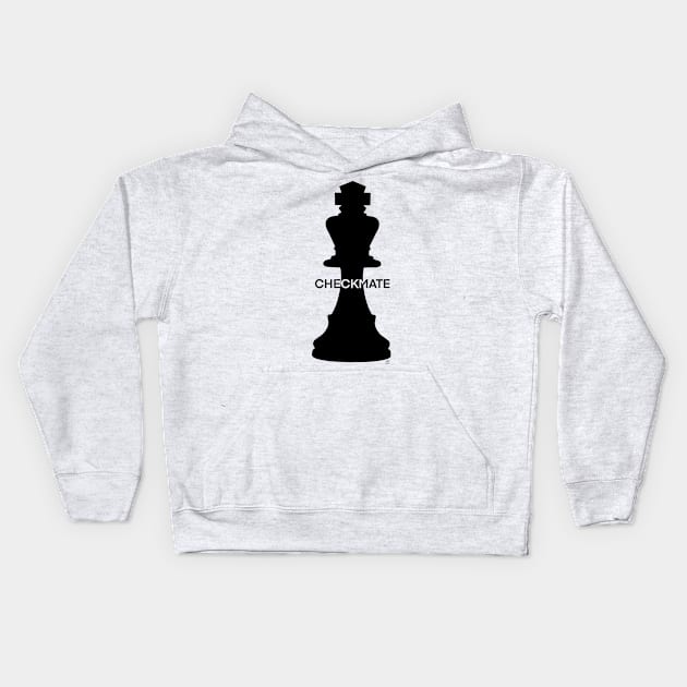 Checkmate king chess figure Kids Hoodie by nasia9toska